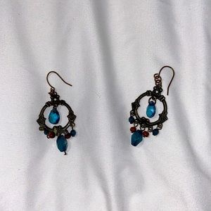 pretty blue dangling earrings